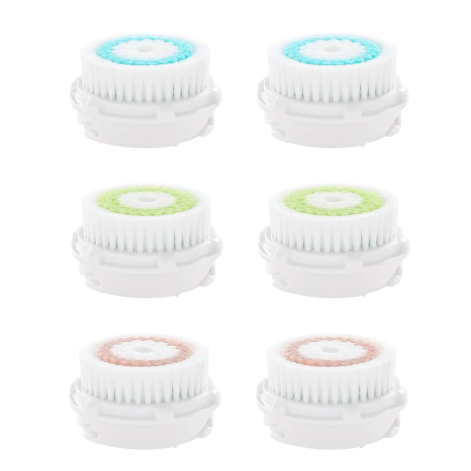 Ifaeveus Compatible with Facial Cleansing Brush Head Replacements, Facial Brush, Face Brushes Heads as Cleaning Tool Replacement for Exfoliator, Skin Care, Clogged and Enlarged Pores(6 Pack)
