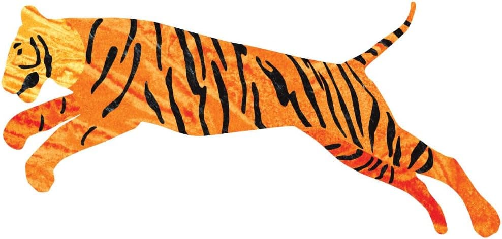 My Wonderful Walls Tiger Decal Sticker Set for Jungle Theme Wall Mural (Left-Facing)