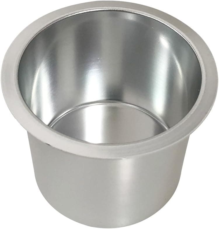 Yuanhe Single Aluminum Jumbo Poker Table Cup Holder, Silver/Black