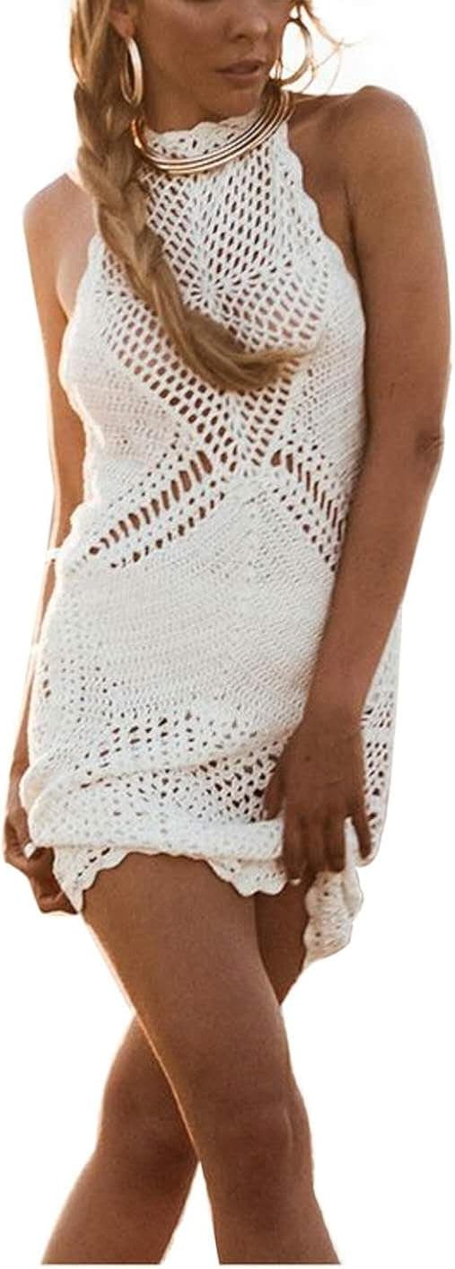 Jeasona Women’s Cover Ups for Swimwear Beach Coverups (Off White, M