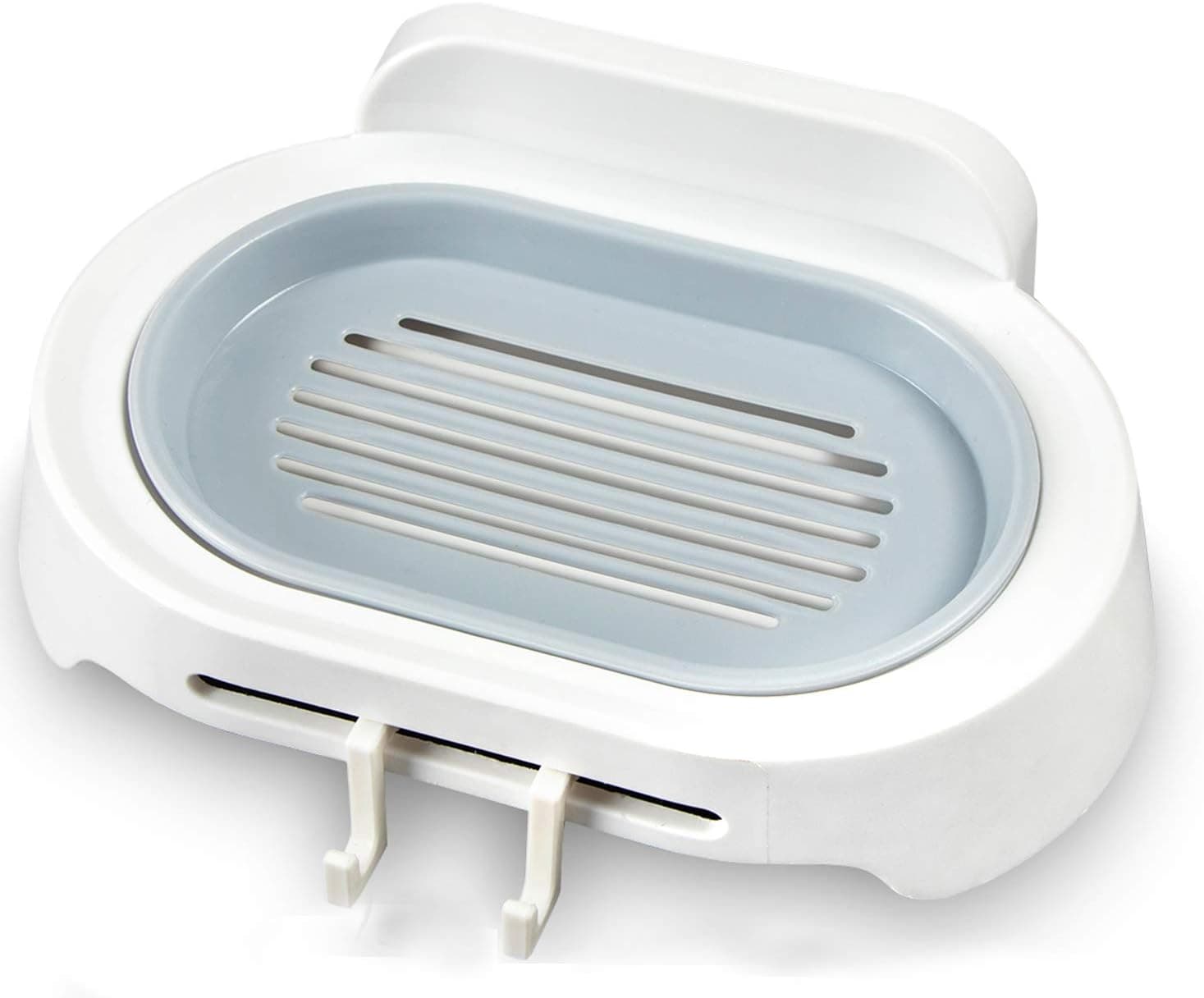 Qianwei Soap Dishes with Drain, Double Layer Soap Holder, Soap Dish for Shower, Easy Cleaning, Dry
