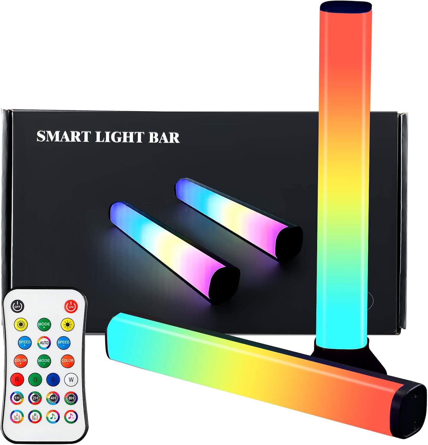 IYFLLIM Smart LED Light Bars, TV LED Backlight with Multiple Scene Mode/Music Mode, Remote Control Monitor Backlight, RGBW LED Lights for TV, Gaming, Entertainment, Room Decoration
