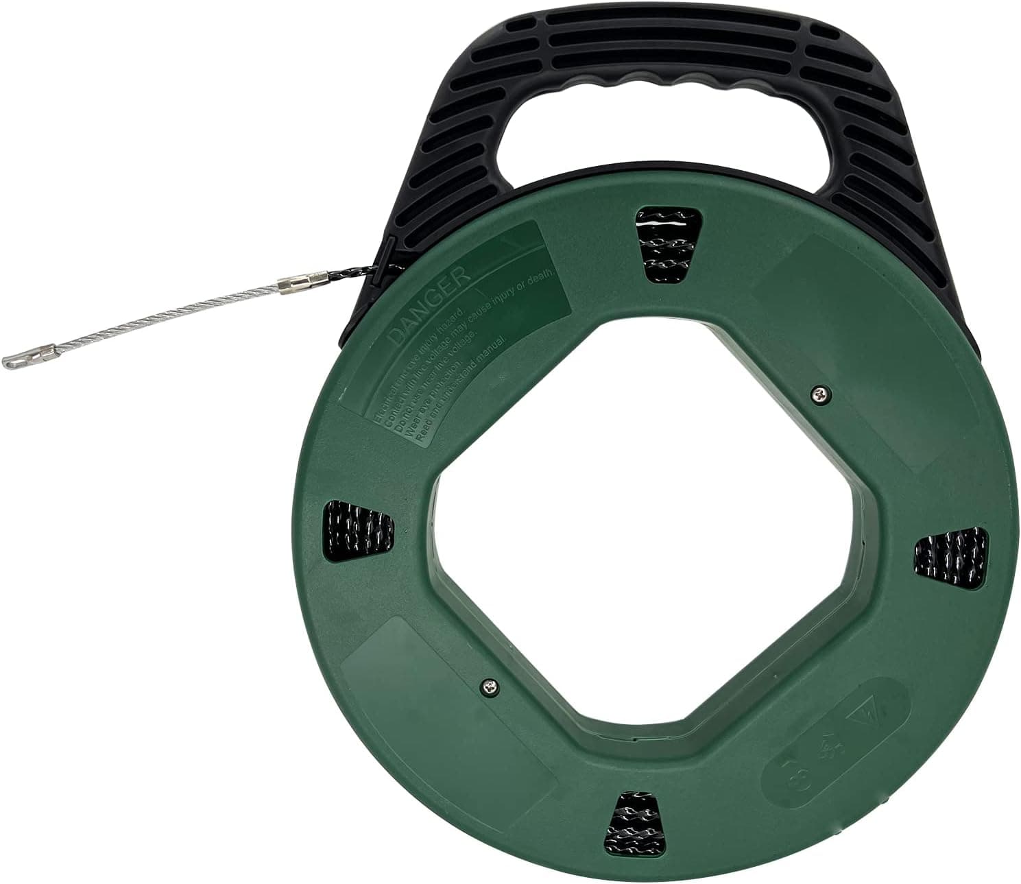 VGongTech 100ft Fish Tape Reel Cable Puller Cable Rods Kit 4.3mm 30M PET Electrical Cable Puller Through Wall Wire Guide Device Threader