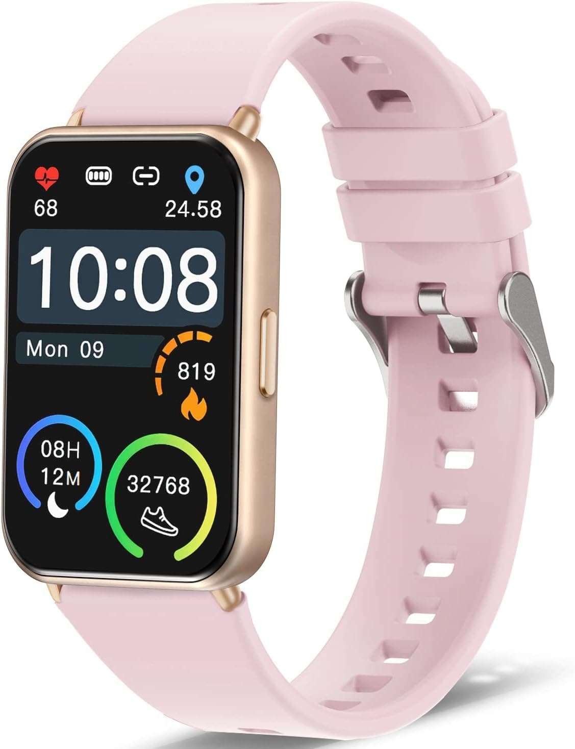 DoSmarter Fitness Tracker, Smart Fitness Watch Sleep Monitor Step Tracker for Women Men, Pink