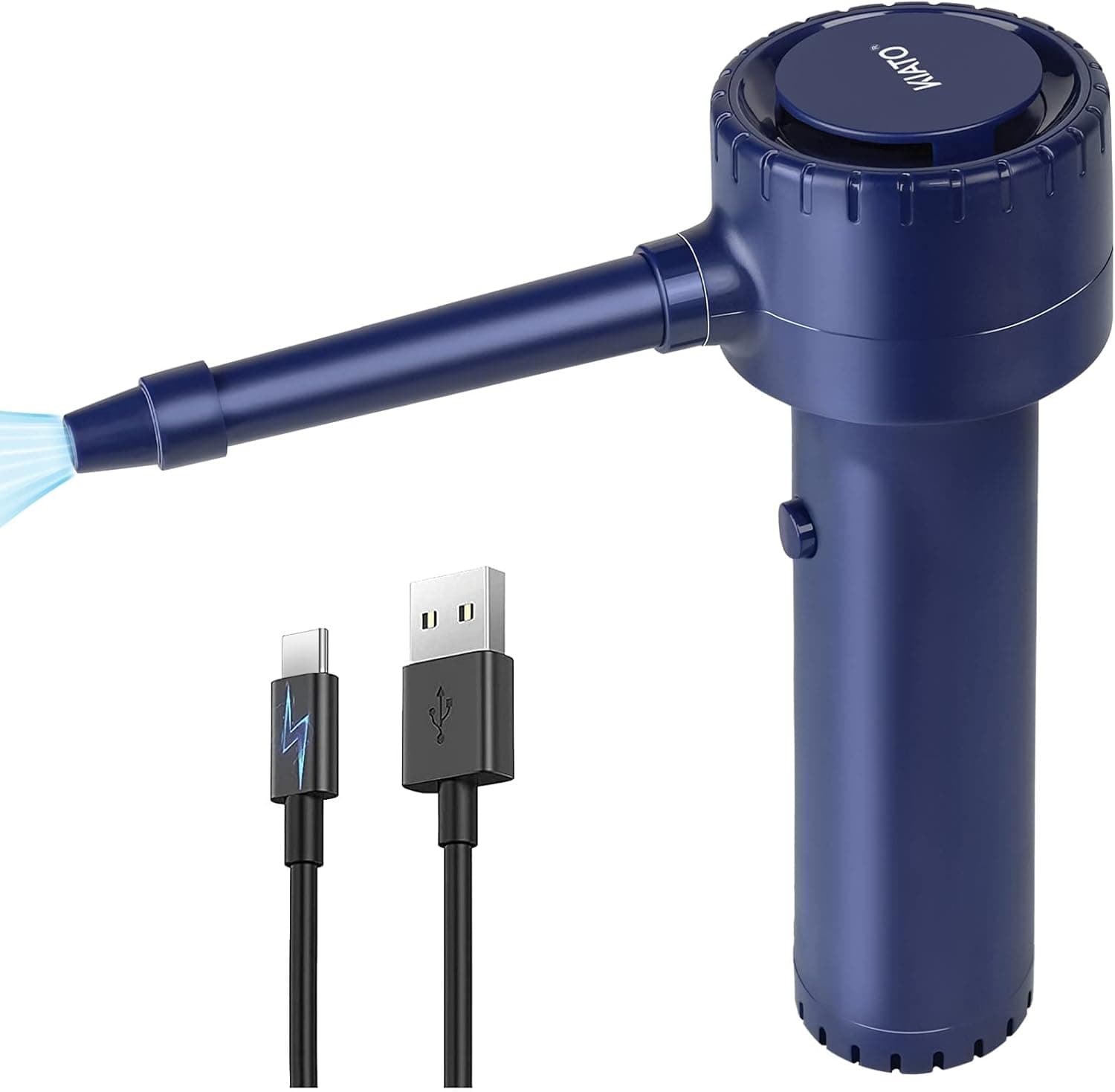 Air Duster Compressed Air, 40000 RPM Powerful Air Duster, Canned Air Duster for Computers, Electronics Duster, Electric Air Can for Keyboard, Cordless Dust Blower Rechargeable, 6000mAh Fast Charging