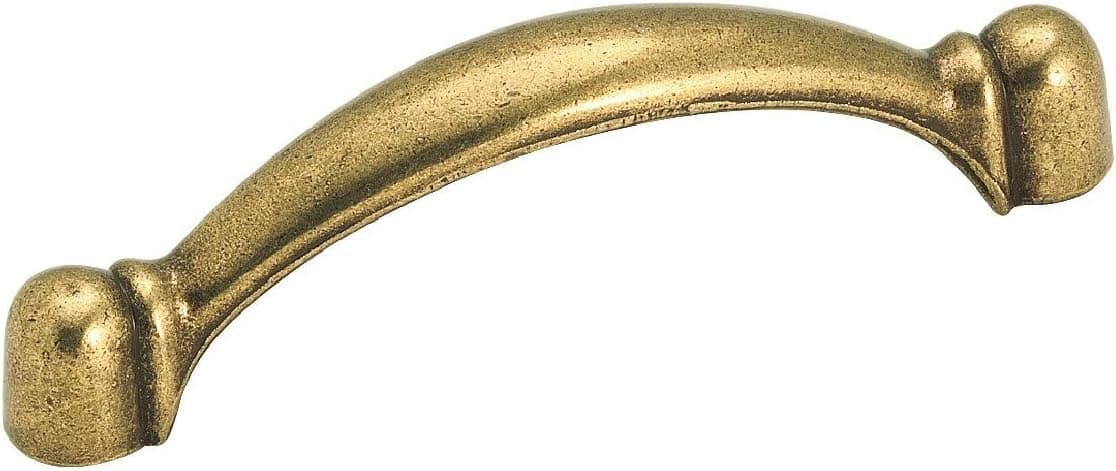 Amerock | Cabinet Pull | Burnished Brass | 3 inch (76 mm) Center to Center | Everyday Heritage | 1 Pack | Drawer Pull | Drawer Handle | Cabinet Hardware