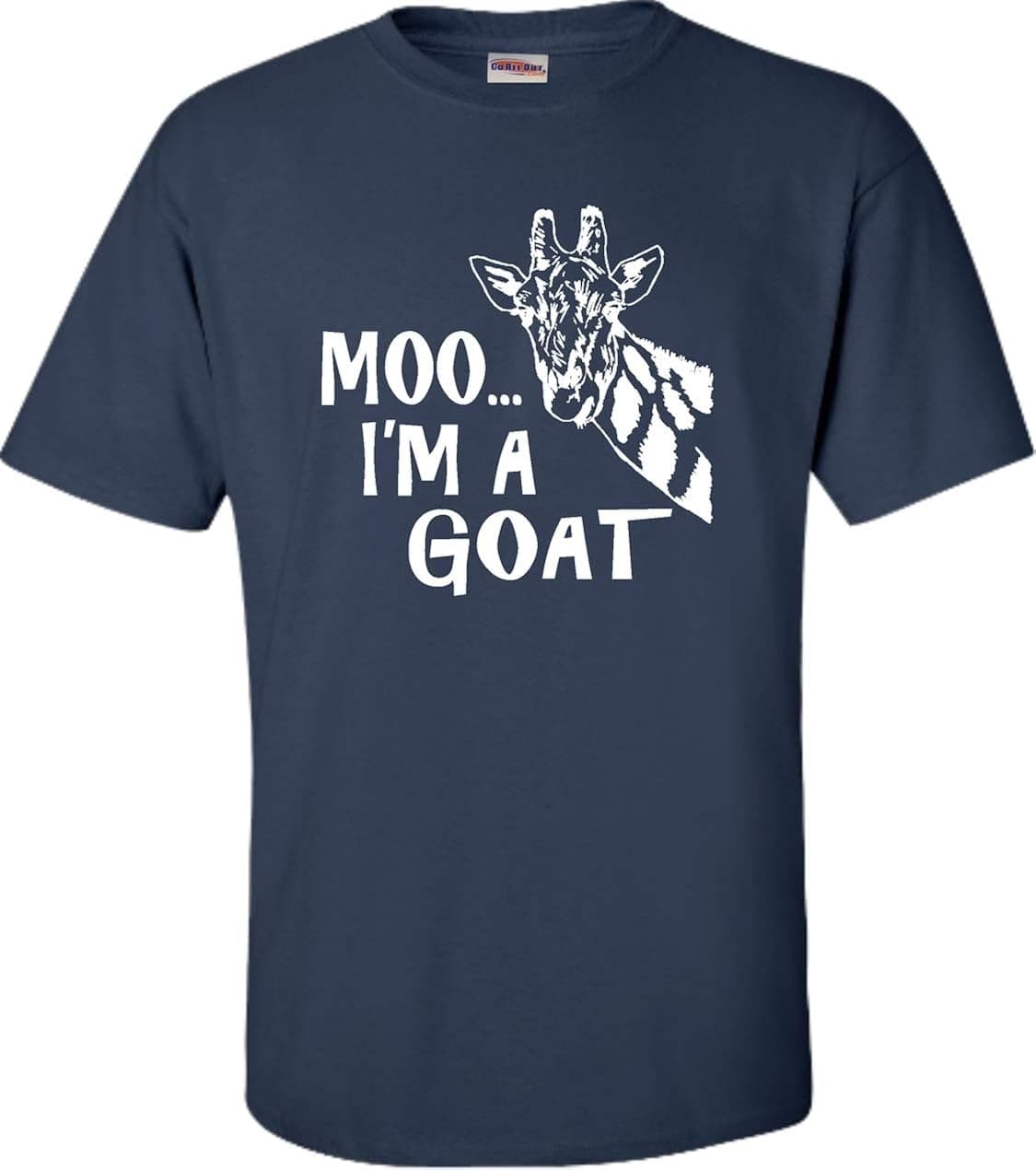 Go All Out Adult Moo.I'm A Goat Funny Animal T-Shirt