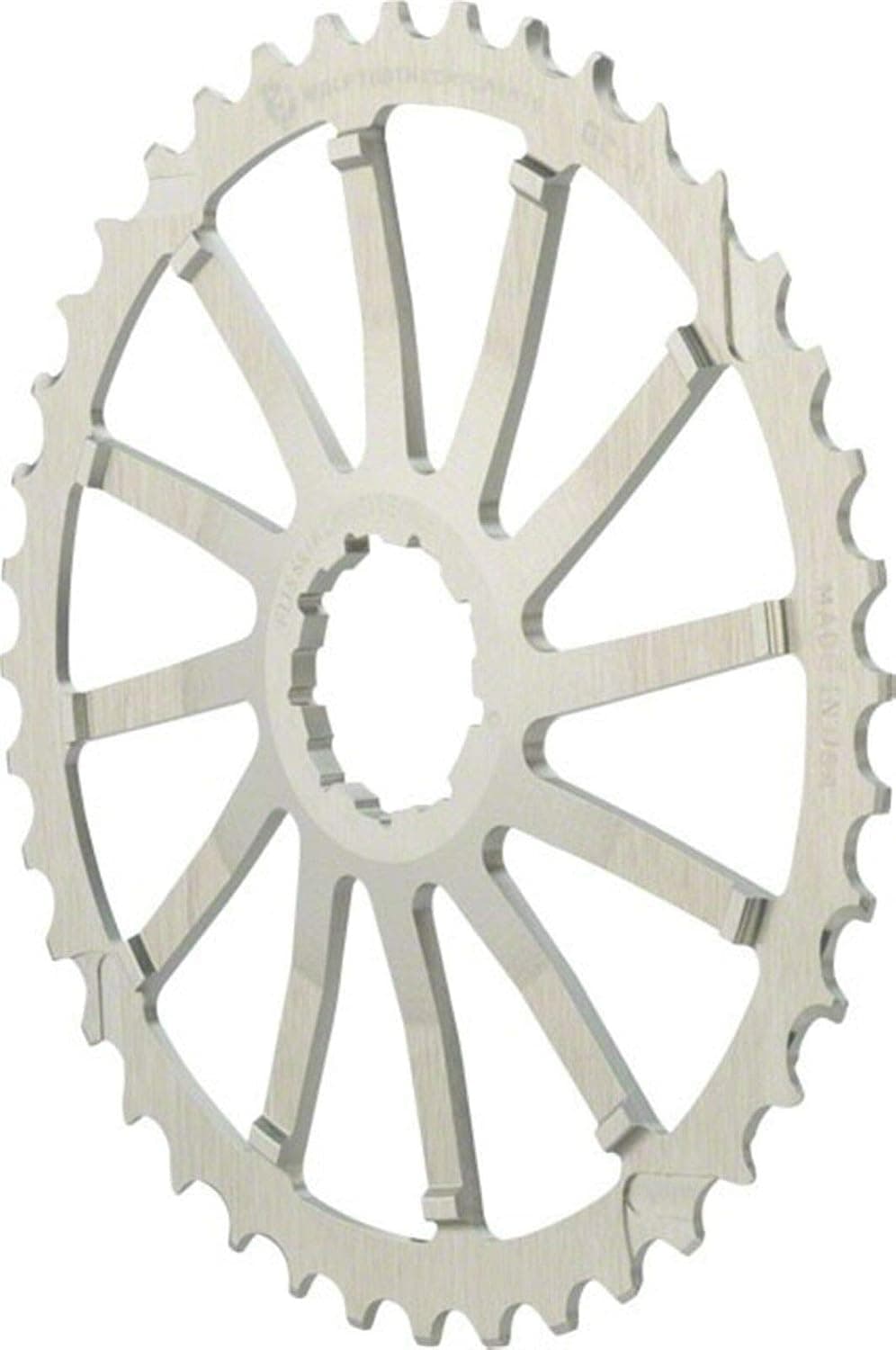 Wolf Tooth Wide-Range Giant Cog for SRAM 10-Speed Cassettes (Silver, 40t)