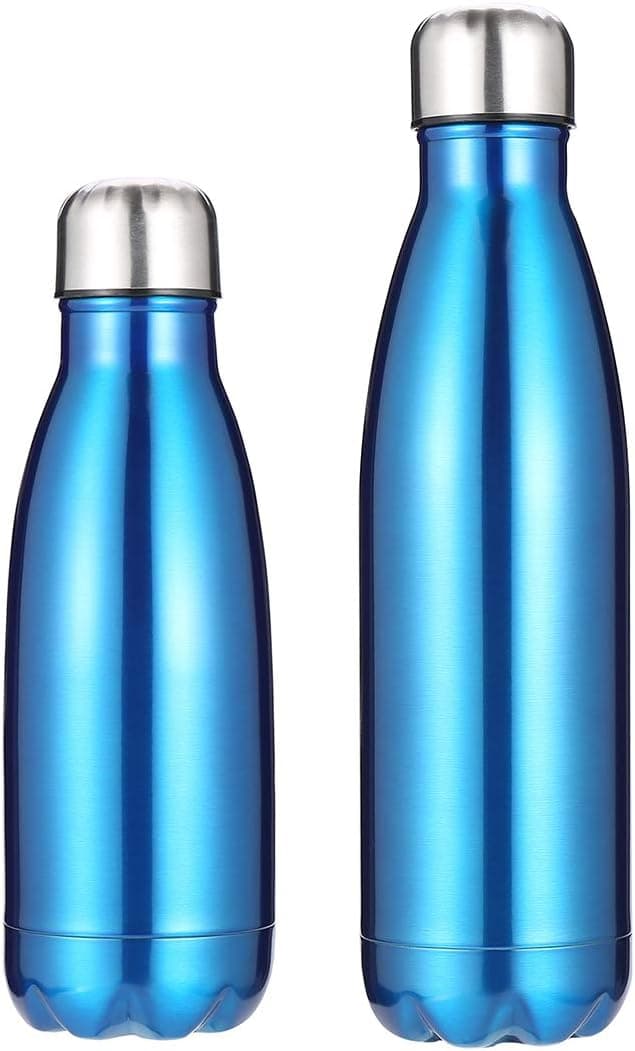 DKASA Stainless Steel Vacuum Insulated Water Bottle,Cola Shaped,Business Convenience,Perfect for Outdoor Sports Camping Hiking Cycling, Keeps Your Drink Hot & Cold (blue, 17 oz(500ml))