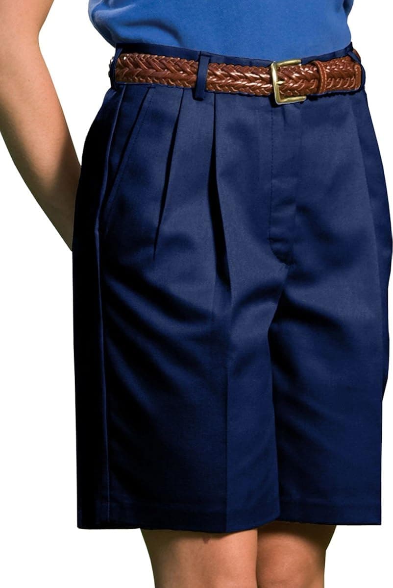 Edwards Garment Women's Classic Fit Pleated Short, Navy, 20W