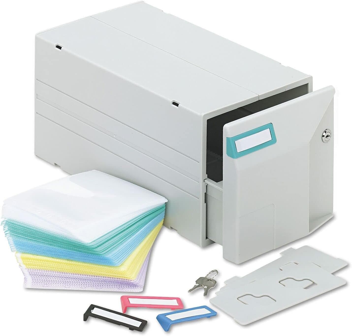 Innovera IVR39501 150 Disc Capacity 6.75 in. x 12.75 in. x 6.9 in. CD/DVD Storage Drawer - Light Gray