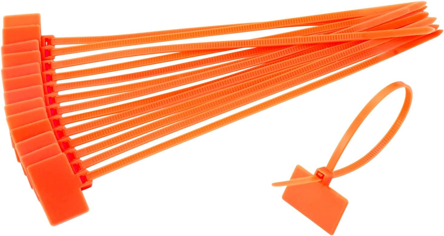 TORMEN Nylon Cable Wire Tie Tag 5.9Inch Durable Self-locking Tie It Can be Used in Homes,Offices,Warehouses,Workshops,Cable Classification And Sorting (3 * 150 Orange*120)