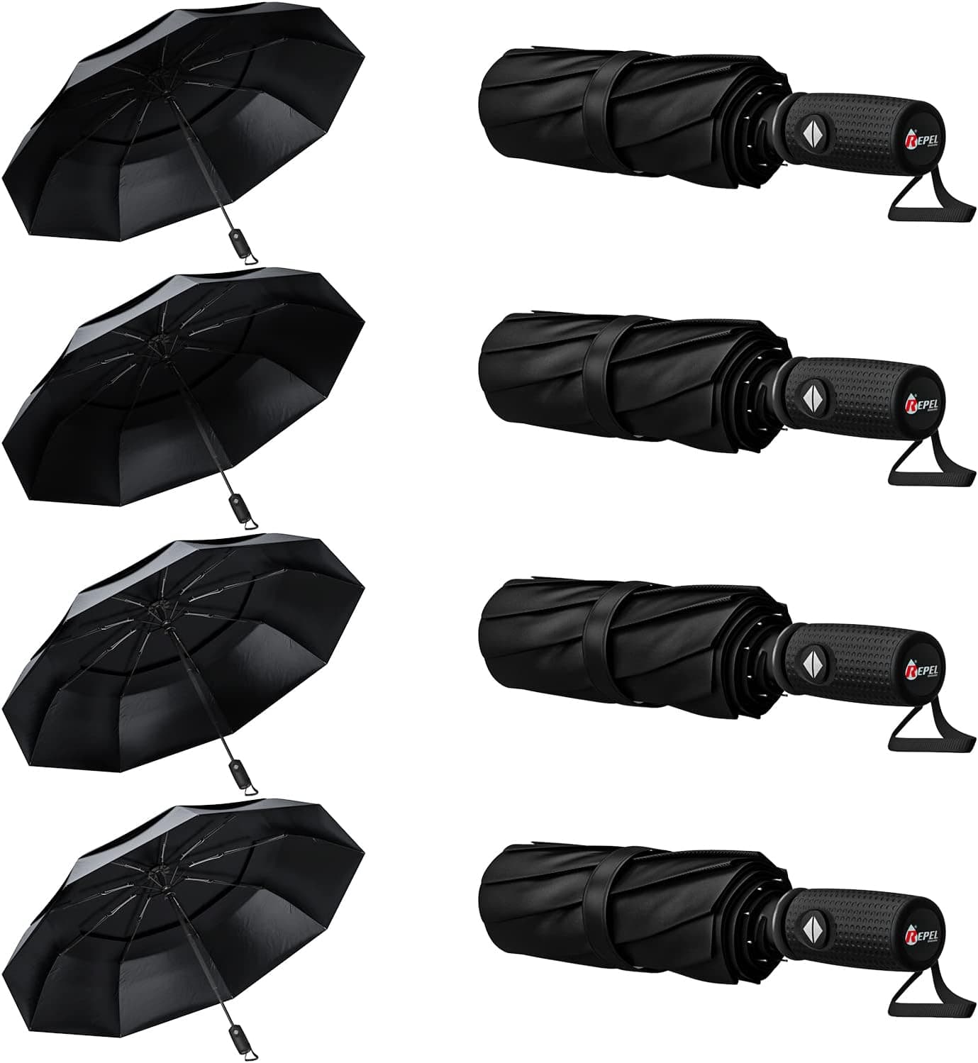 Repel Umbrella The Original Portable Travel Umbrella - Umbrellas for Rain Windproof, Strong Compact Umbrella for Wind and Rain, Perfect Car Umbrella, Backpack, and On-the-Go