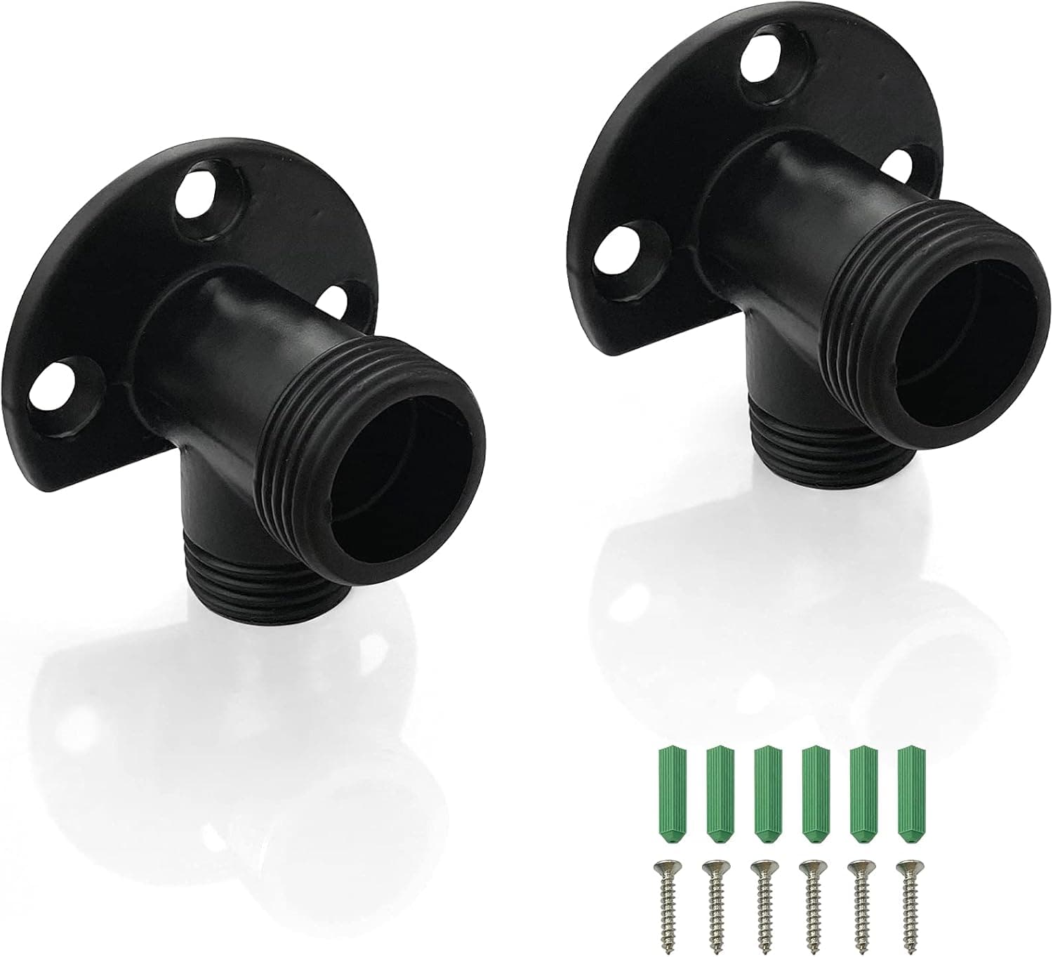 Matte Black Stainless Steel Shower faucet trim kit G 1/2 male threads x G 3/4 male threads used for connecting most wall mounted type commercial faucets.