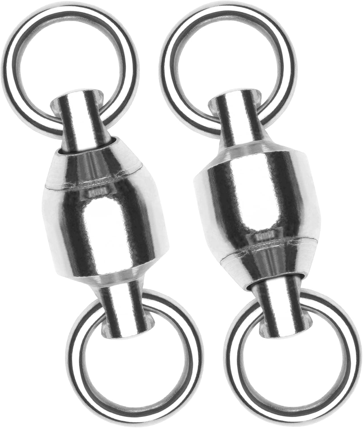 TRUSCEND Fishing Swivels & Snaps, Abrasion-Resistant，Super Pulled & Strength, Corrosion Resistance, Anti-Rust and Durable, Anti-Winding, Spin Freely 360°, Multifunctional, Freshwater & Saltwater
