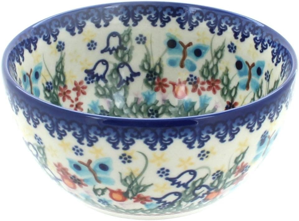 Polish Pottery Garden of Eden Dessert Bowl