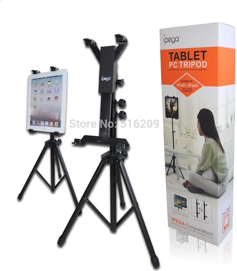 Portable Adjustable Compact Tripod Stand Holder Cradle for Apple iPad 1 & 2