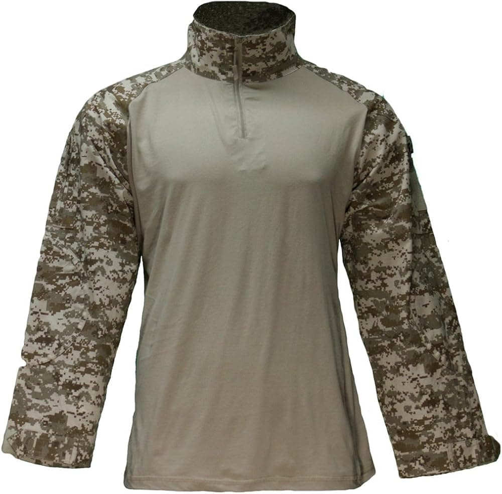 Mafoose Tactical Military Camo Combat Paintball Shirt 1/4 Zip