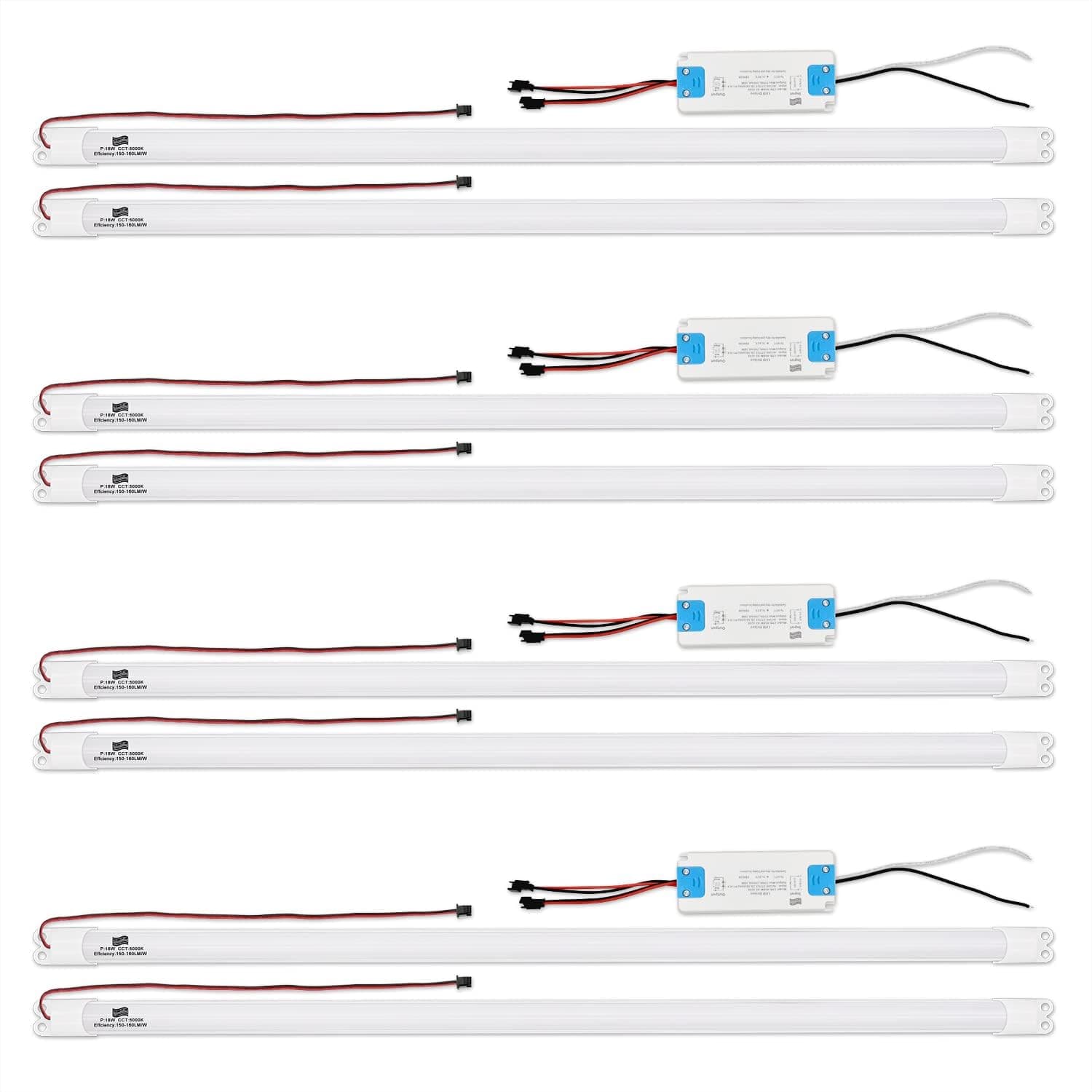 4FT LED Retrofit Kit,Recessed Fluorescent Light Retrofit Super Bright LED Light,Panel Light,Troffer Quick Repair and Retrofit LED Kit,No Professional Tools Required,36w,5000K White Light (4 Pack)