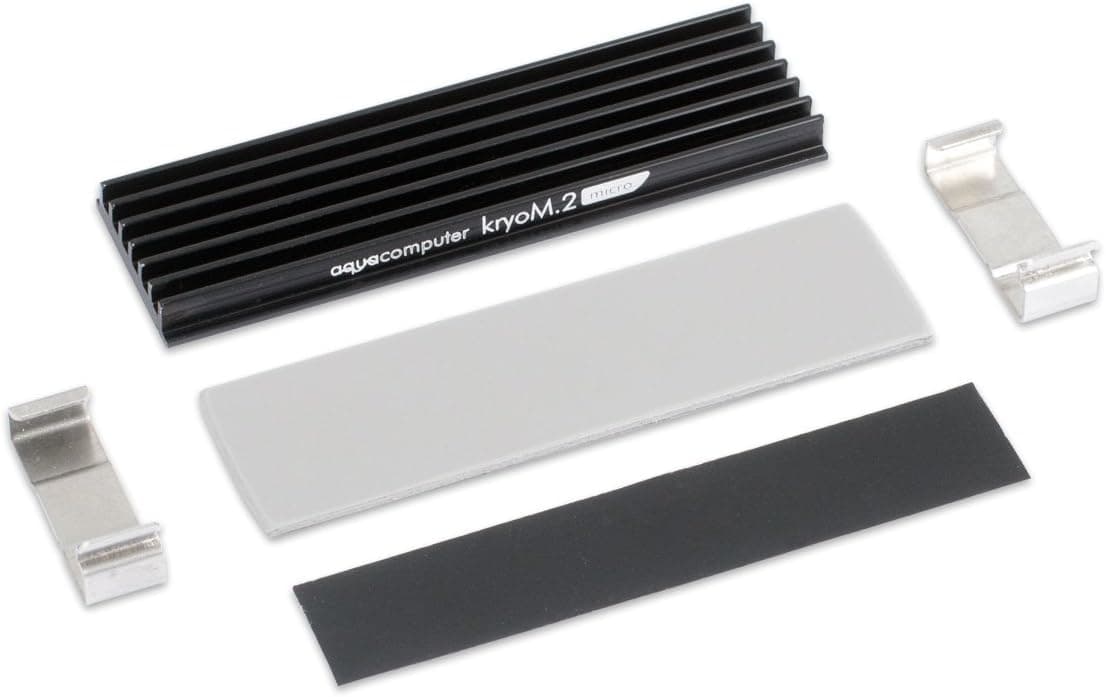 Aquacomputer kryoM.2 micro passive heat sink for M.2 2280 SSD