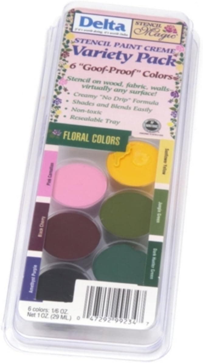 Delta Stencil Paint Cremes Variety Pack Floral Colors