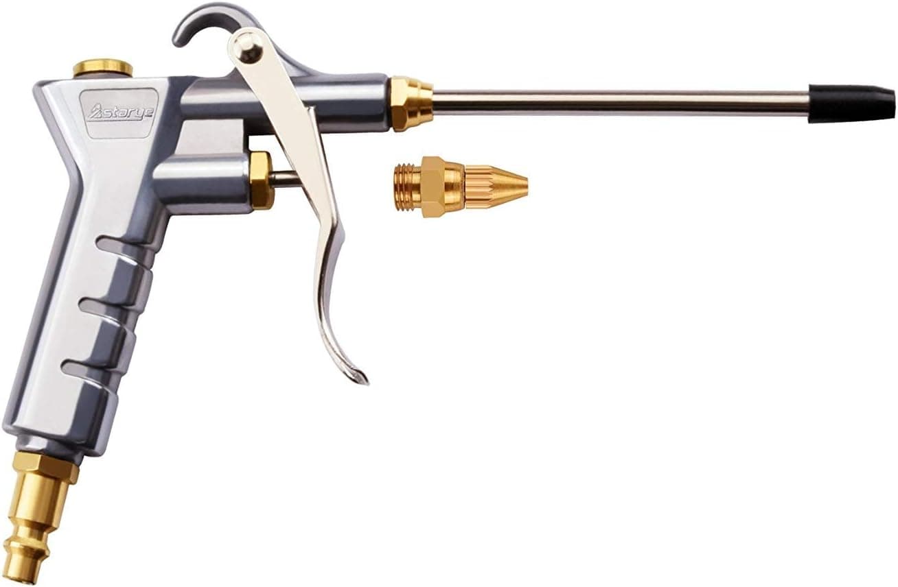 Air Blow Gun,High Flow Air Nozzle Blower Gun for Compressor with 4.9”Extended Nozzle, Clean Handy Tool, Quick Connect