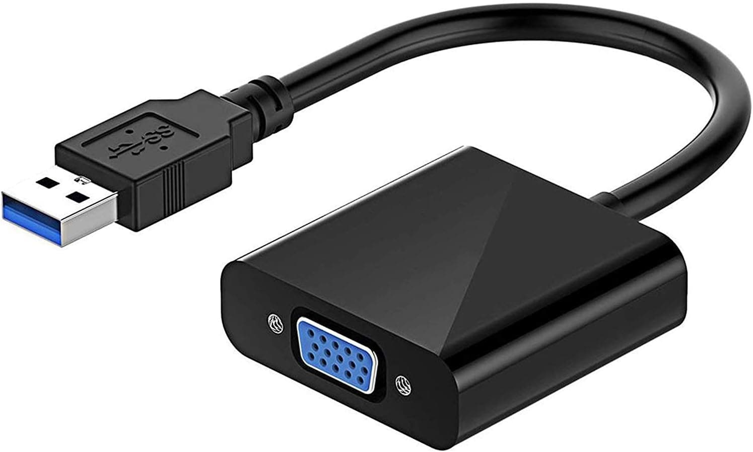 USB to VGA Adapter, USB 3.0/2.0 to VGA Adapter Multi-Display Video Converter, Support Resolution 1080p for Windows 7/8/8.1/10 Desktop Laptop PC Monitor Projector HDTV- Not Work with Chromebook
