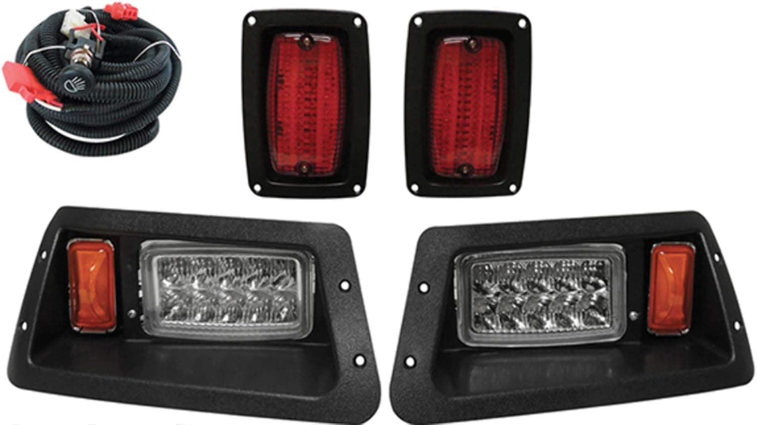 Performance Plus Carts Yamaha G14, G16, G19, G22 Golf Cart LED Headlight and Tail Light Kit