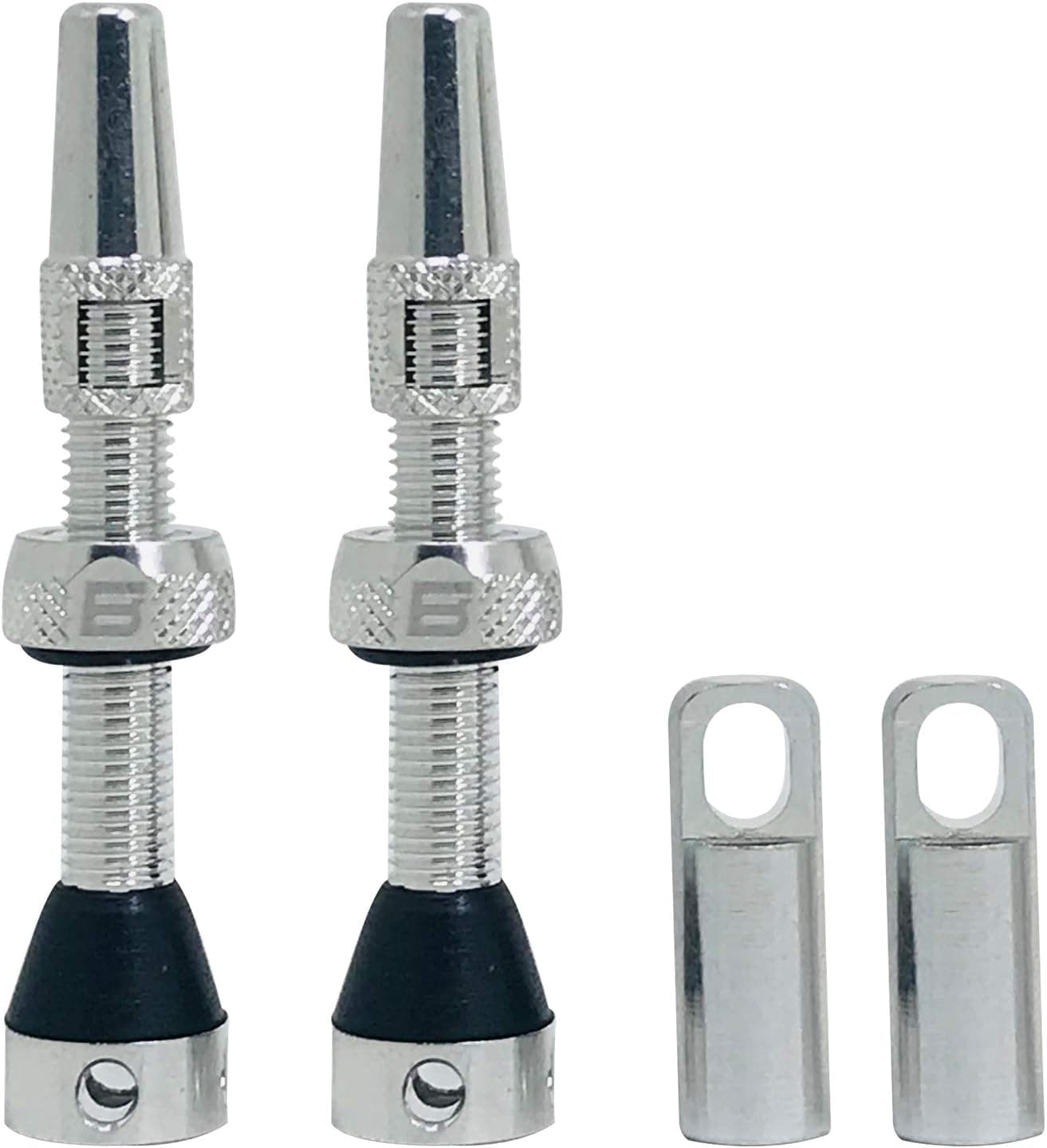 BWSHLF Tubeless Presta Valve Stem 40/44/55/60/80 mm, Super Light Alloy Presta Valve Stem Kit with Valve Core Remover Tool and Valve Stem Caps - Multiple Color and Size Options(Pair)