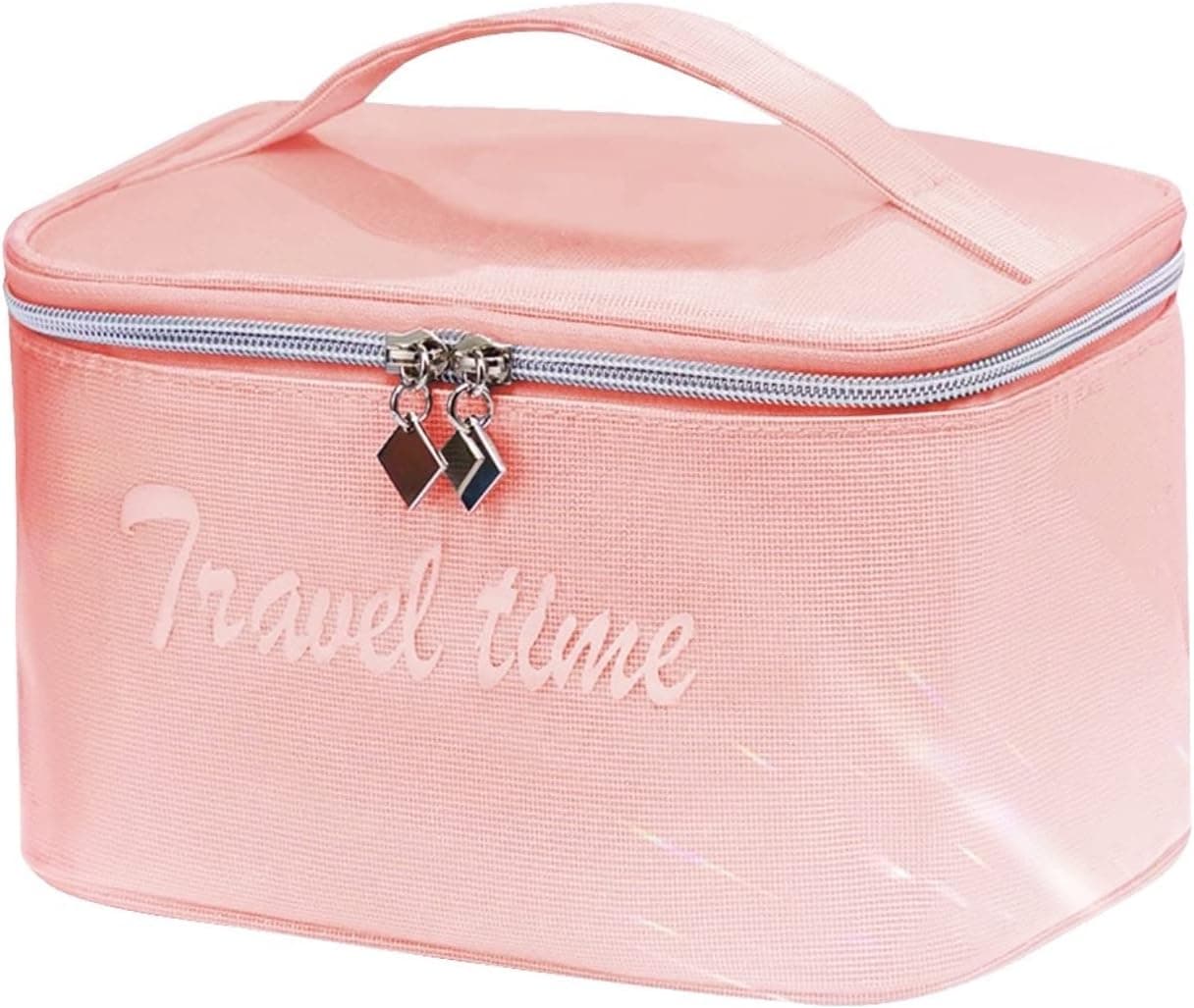 begasso Makeup Bag, Cosmetic Bags for ladies, Travel Makeup Organization Case, Waterproof, High-capacity, Cute (pink)