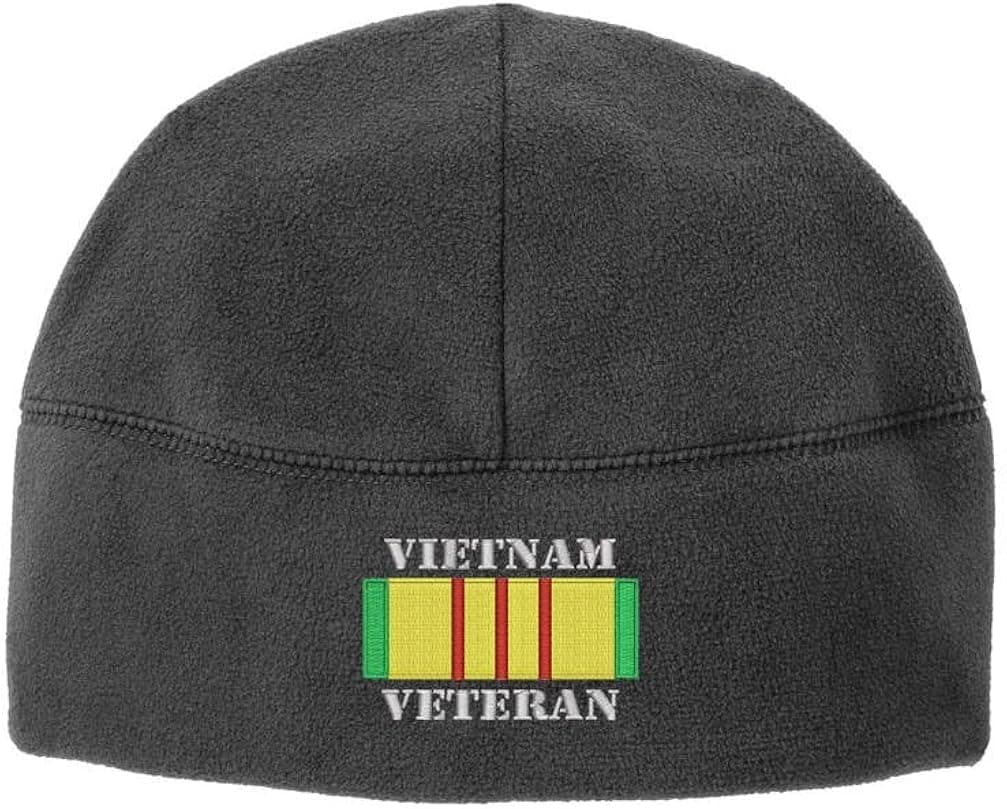 Classic Vietnam Veteran Campaign Ribbon POW Embroidered Beanie Watch Cap