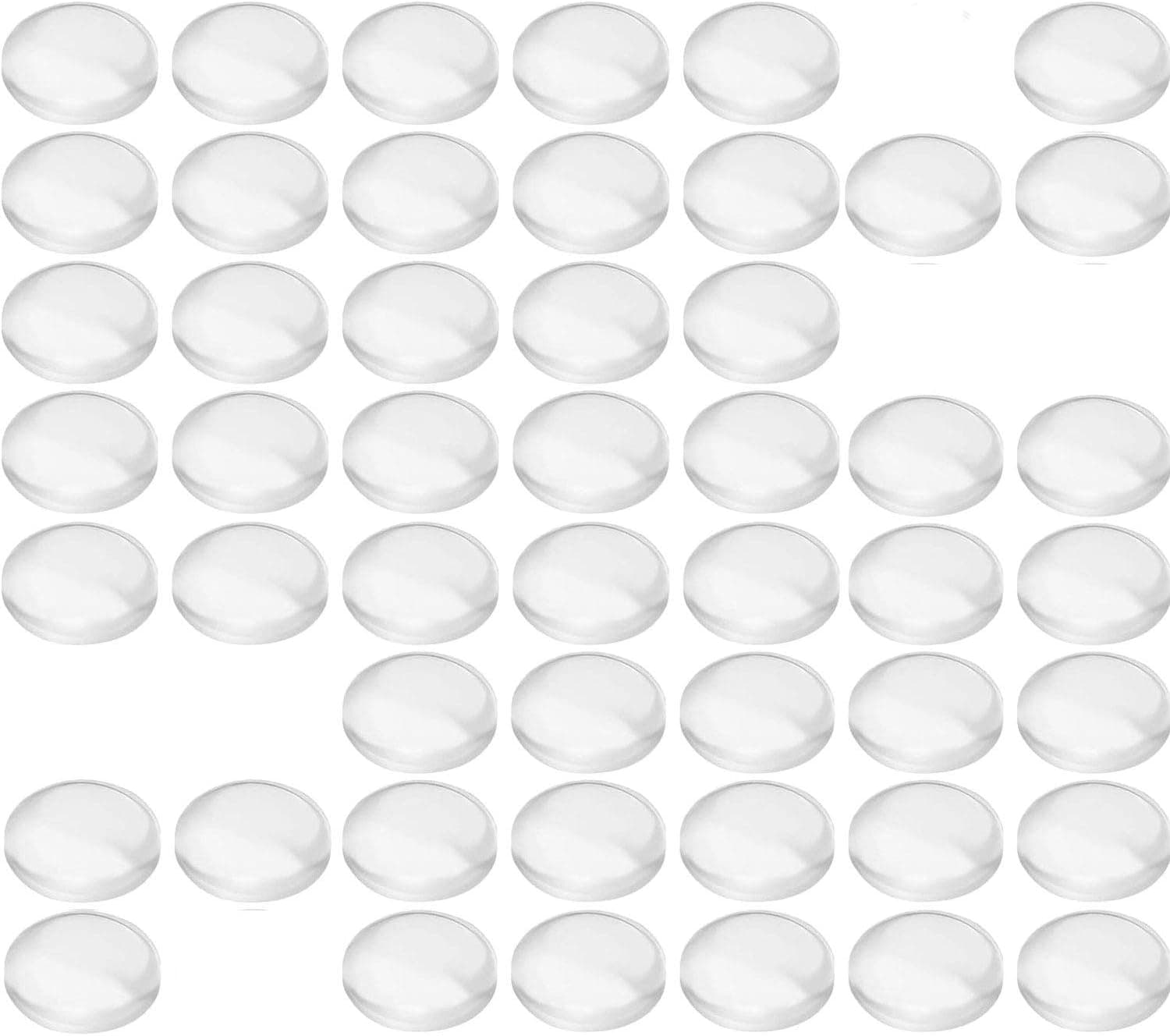 50pcs Clear Rubber Feet Bumper Pads Adhesive Buffer Pads Cabinet Door Bumpers Noise Dampening Pads for Door Kitchen Bathroom Office, 8 x 4mm