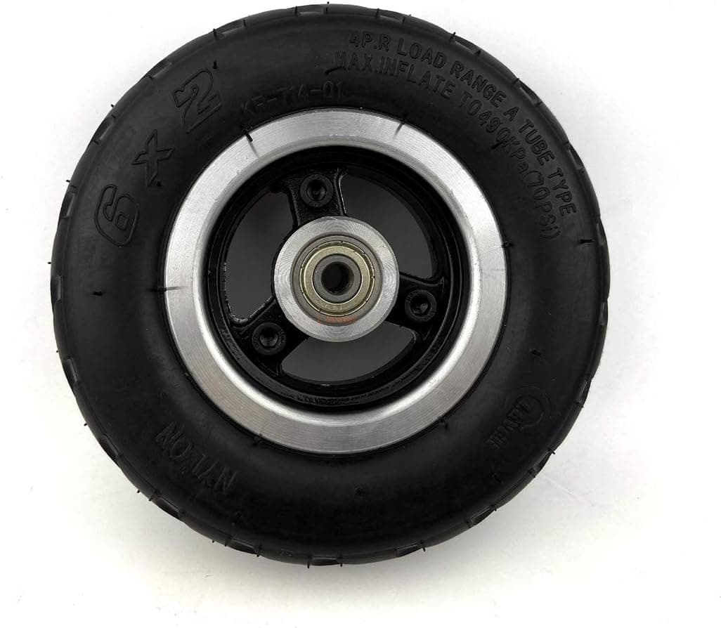 L-faster 6X2 Inflation Tire Wheel Use 6" Tire Alloy Hub 160mm Pneumatic Tyre Scooter F0 Pneumatic Wheel Trolley Cart Air Wheel…