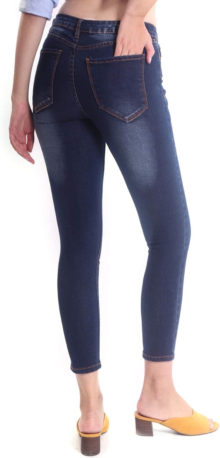 WUHOUPRO Super Comfy Stretch Denim Jeans, Capri Shorts