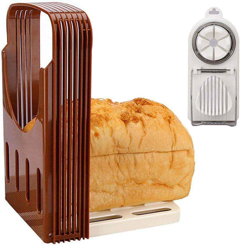 PNBB Foldable and Adjustable Brown Bread Slicer with Multifunction Flower Pattern Edge Cut