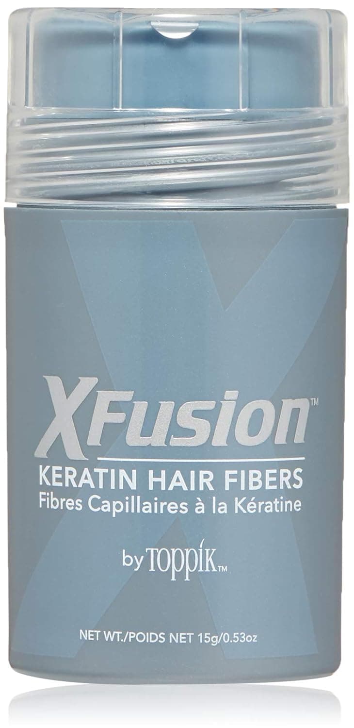 XFusion Toppik Keratin Hair Fibers, Black, 15 G.