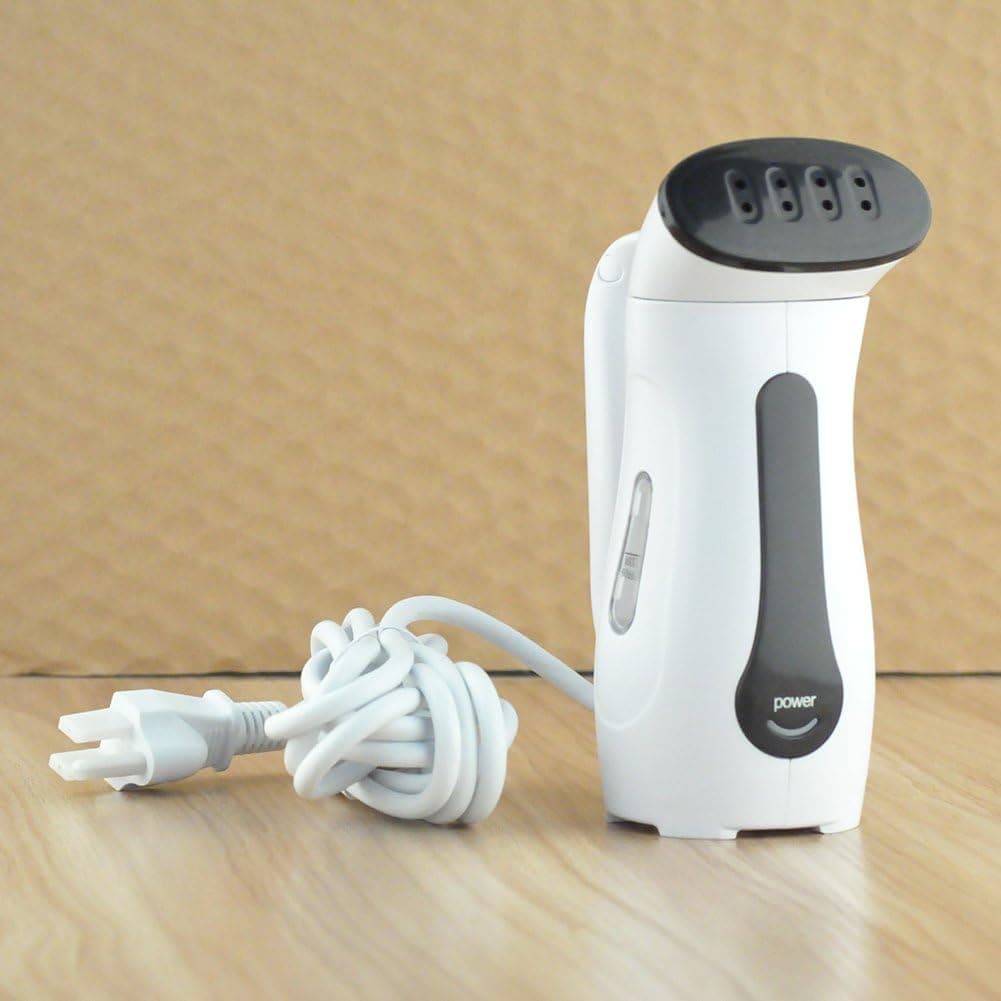 Smad Portable Clothes Steamer Mini Travel Garment Steamer Small Steam Iron Anti-Leaking for Travel Business Trip Student Dorm, with Travel Adapter, White