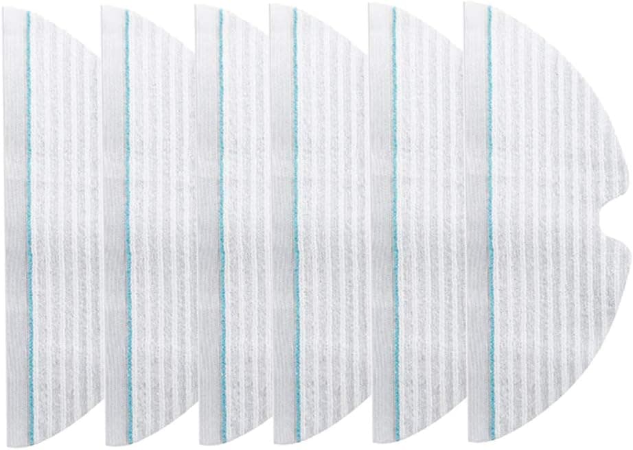6 Pcs Disposable Mop Cloth Compatible with Roborock S6, S6 Pure, E4, S4, S5 Max, S5, E35, E2, C10, S50 Xiaomi Mi Mijia Robot Vacuum