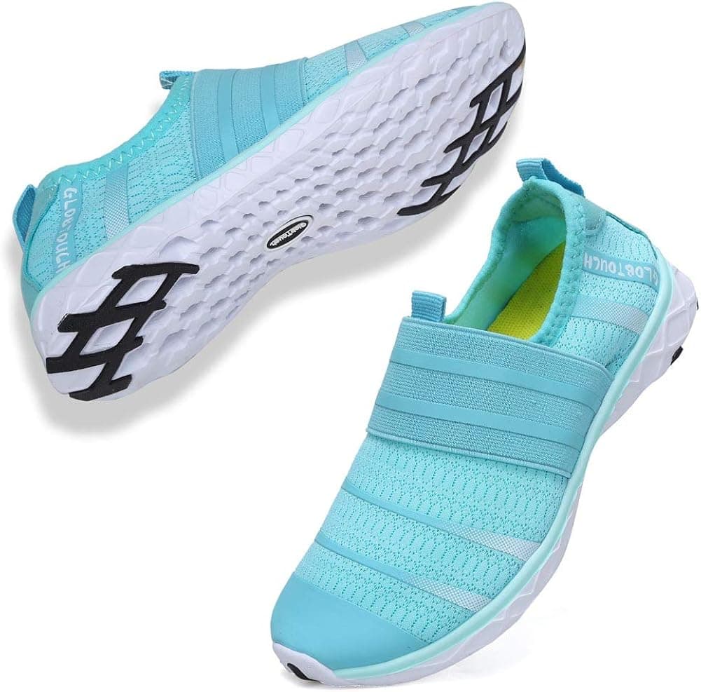GLOBTOUCH Boy and Girls Athletic Water Shoes Quick-Dry Slip on Aqua Sock for Beach Pool Swim Surf Walking(Toddler/Little Kid/Big Kid)
