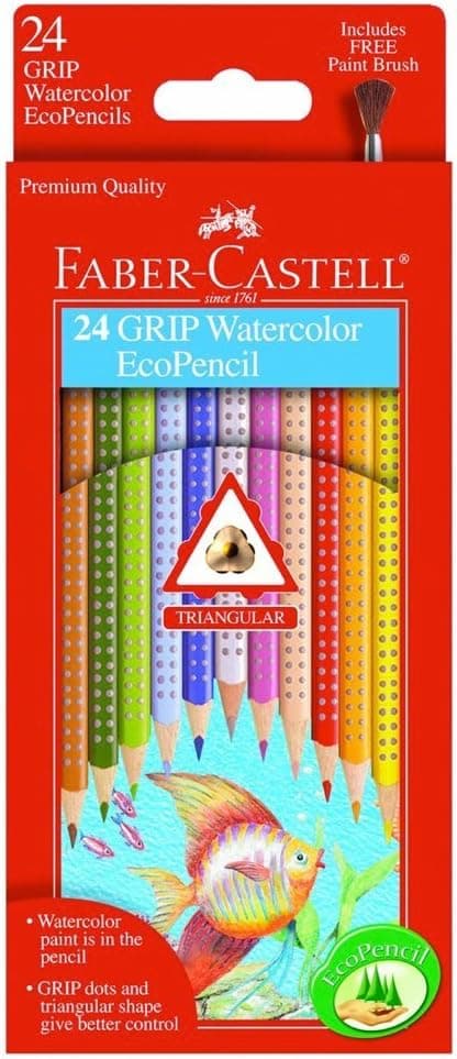 Faber-Castell GRIP Watercolor EcoPencils 12ct