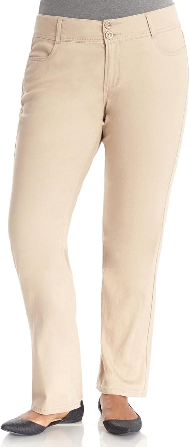 WallFlower Plus Size Seriously Straight Chino Pants
