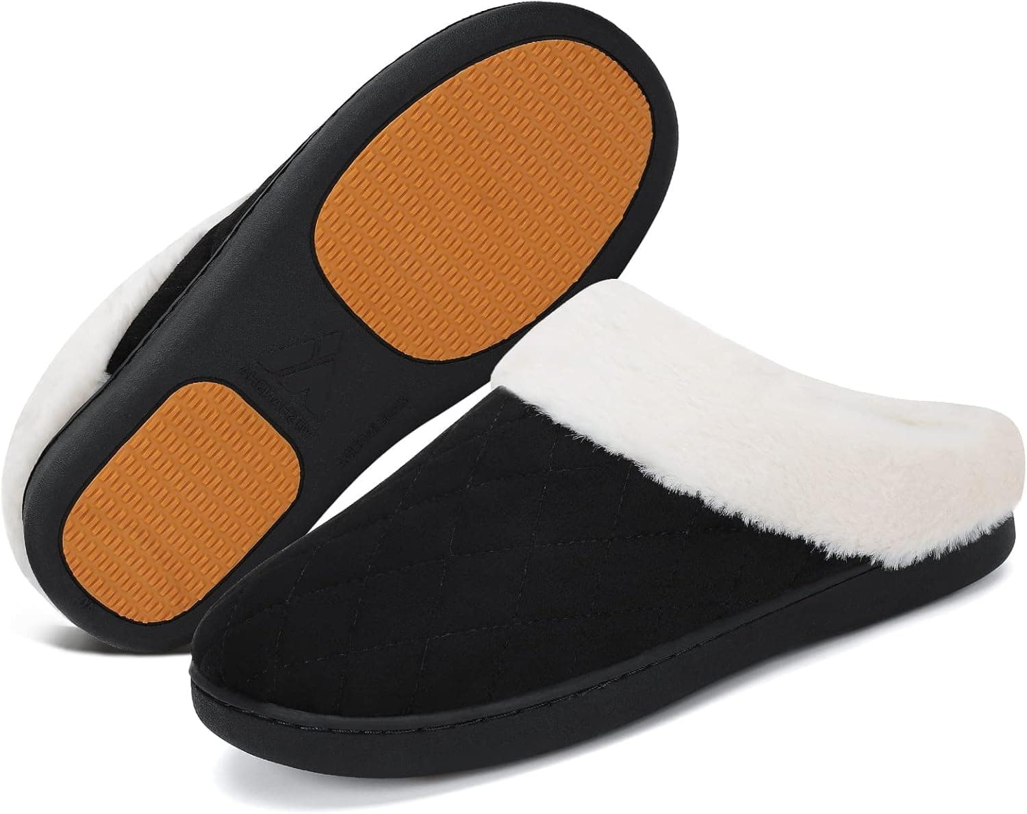 Mishansha Mens Womens Memory Foam Slippers Cozy Warm Winter Slipper Indoor Outdoor Home Shoes