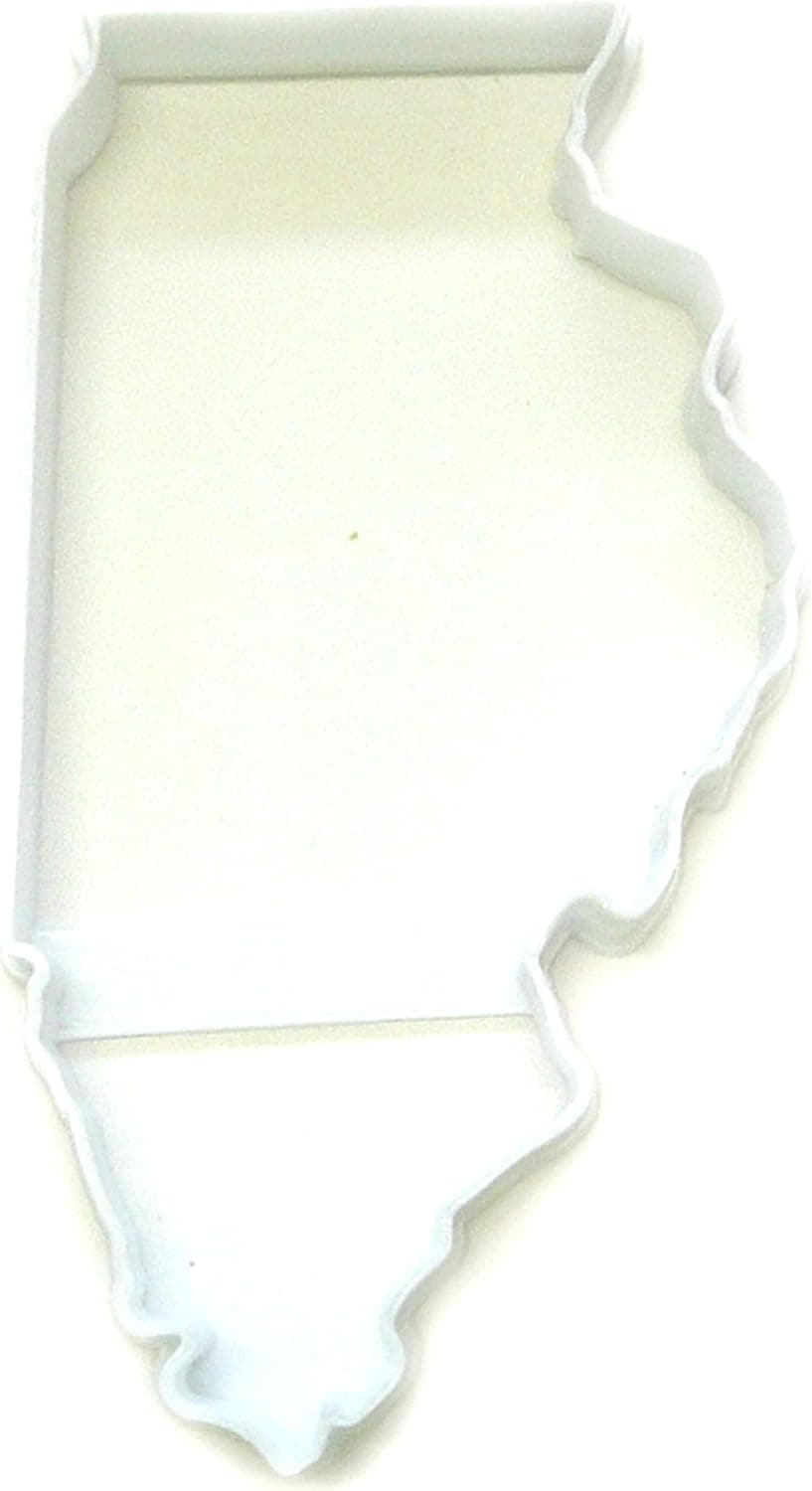 ILLINOIS OUTLINE PRAIRIE STATE MIDWEST LAND OF LINCOLN SPECIAL OCCASION COOKIE CUTTER BAKING TOOL MADE IN USA PR2716