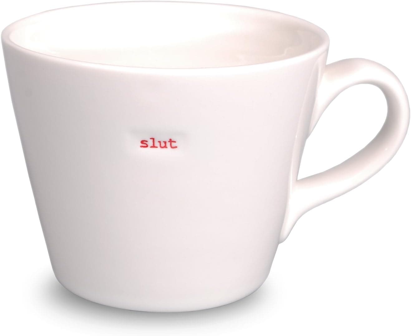 MAKE International Keith Brymer Jones Word Range Bucket Mug, Medium, White