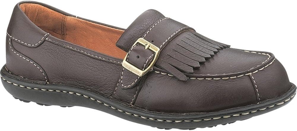 Hush Puppies Women's Women's Professionals Opanka Slip-on with Kiltie Steel Toe ESD