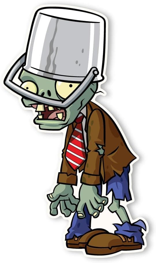 Walls 360 Peel & Stick Wall Decals: Plants vs. Zombies 2 Buckethead Zombie (14 in x 24 in)