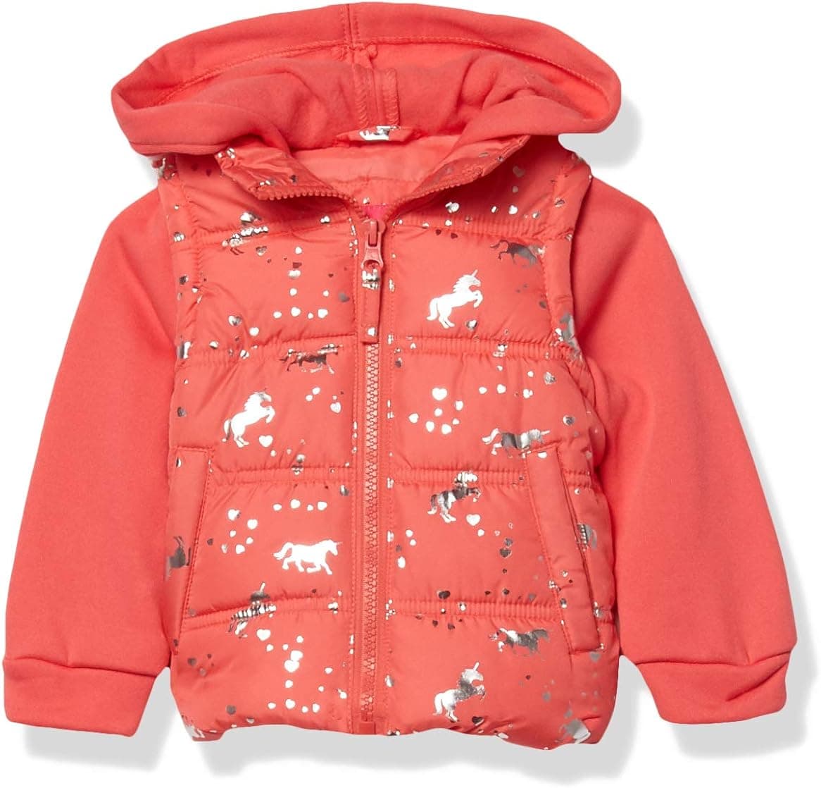 Pink Platinum Baby Girls' Midweight Vest 2fer Jacket