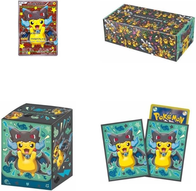 Japanese Pokemon TCG XY BREAK Pikachu Poncho Mega Charizard X Pokemon Center Japan