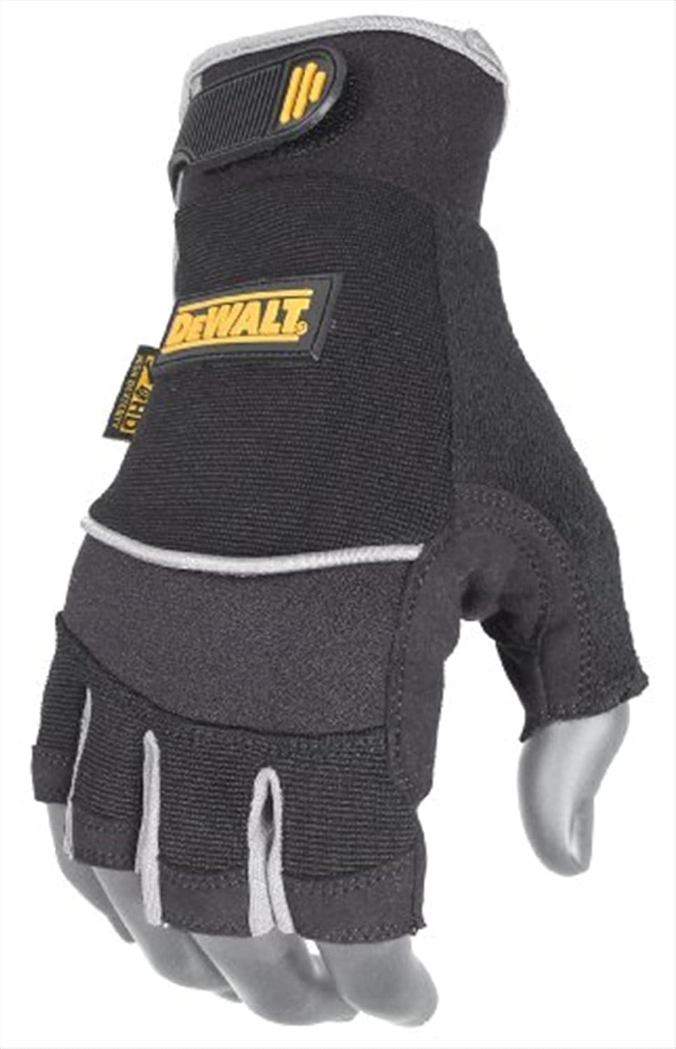DeWalt DPG230M Technicians Fingerless Synthetic Leather Glove, Medium