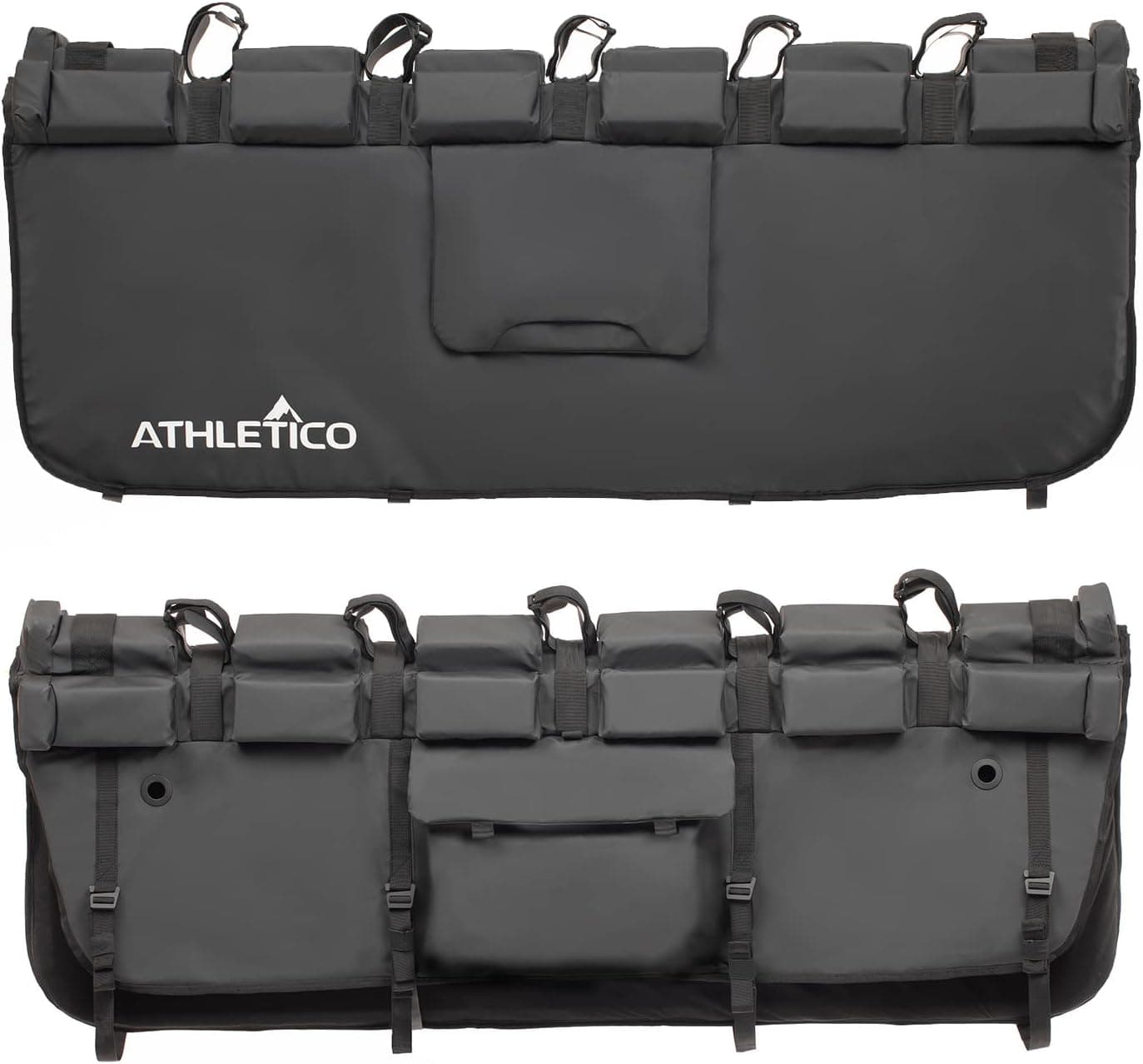 Athletico Tailgate Pad for Bikes - Truck Tailgate Bike Pads - Bike Tailgate Pad Carries Up to 6 Bikes - Protects Truck Bed & Mountain Bikes - Truck Bike Tailgate Pad (Large (62" Wide) Full-Size)